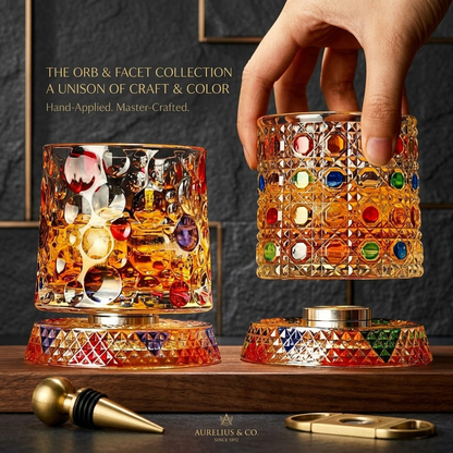 Delovira Spinning Crystal Whiskey Glass
