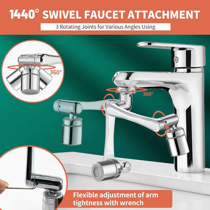 Logotide® 1080° Swivel Faucet - Multifunctional Universal Robotic Arm-up