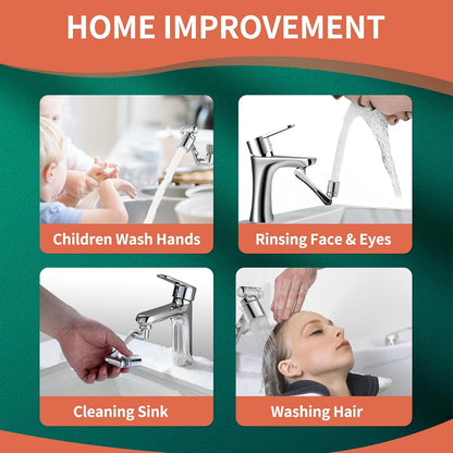 Logotide® 1080° Swivel Faucet - Multifunctional Universal Robotic Arm-up