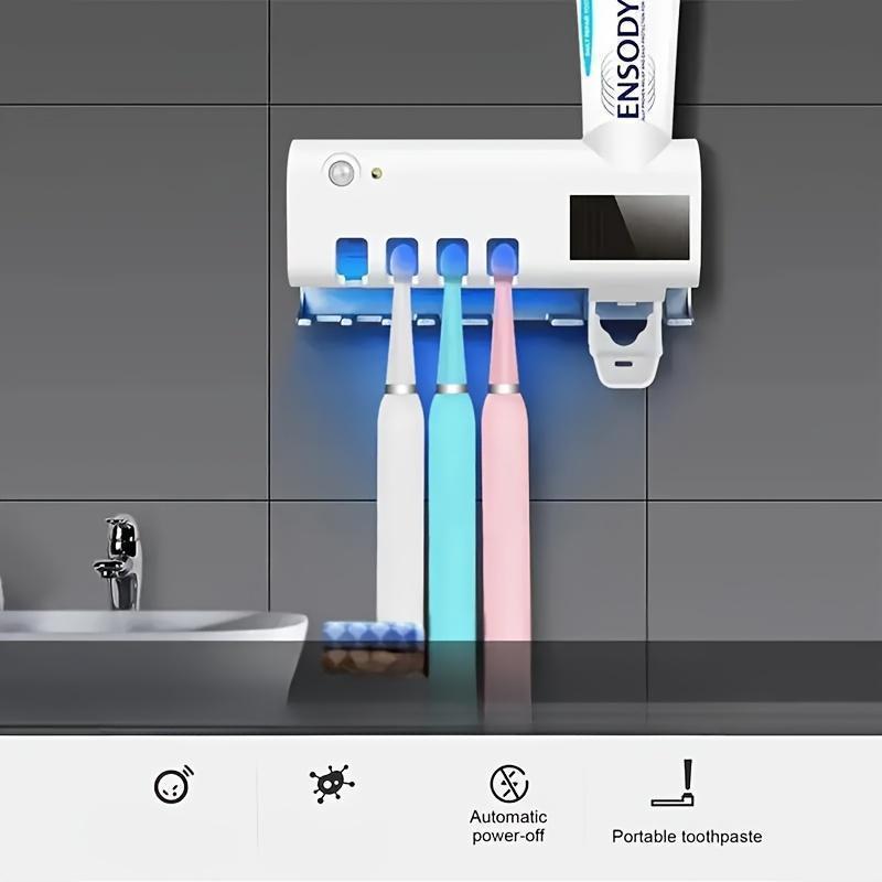 Logotide® Smart Solar-Powered UV Toothbrush Sanitizer, Combining Toothbrush Storage and Automatic Toothpaste Dispensing
