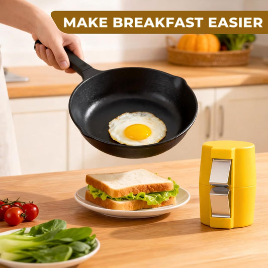 Delovira® 2026 New Raw Egg Cracking Tool, Stainless Steel Eggshell Breaker / Cutter, Kitchen Gadget for Hard-Boiled Egg Peeling, Egg Cubes, and Egg White Separation, Handheld and Easy for Daily Use