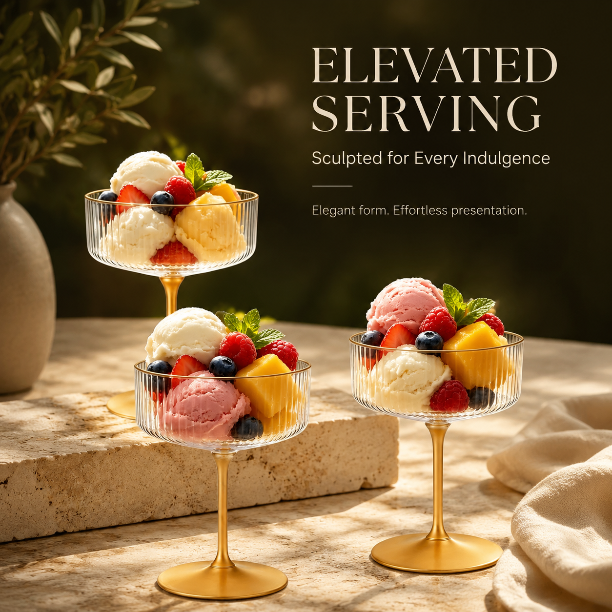 Delovira 12Pack Plastic Martini Glasses