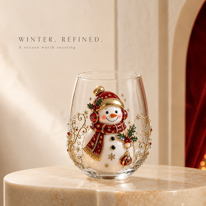Delovira 3D Christmas Glass Art Cup