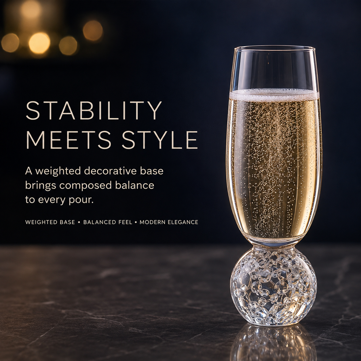 Delovira Crystal Champagne Flutes