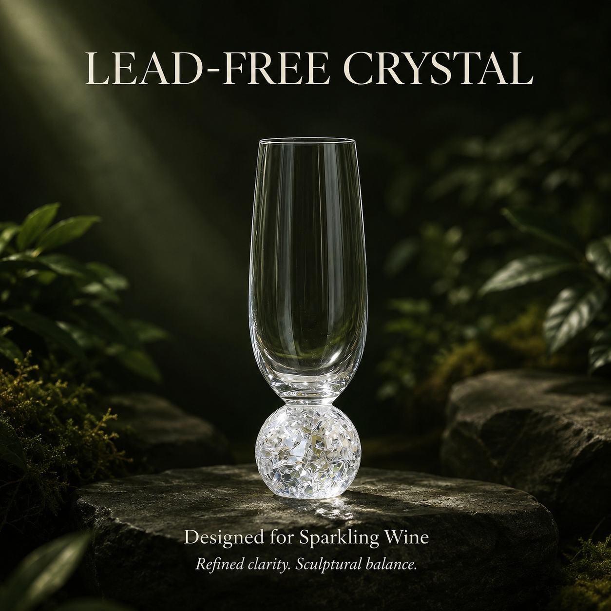 Delovira Crystal Champagne Flutes