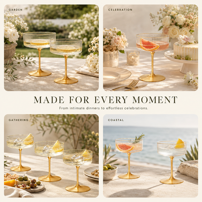 Delovira 12Pack Plastic Martini Glasses