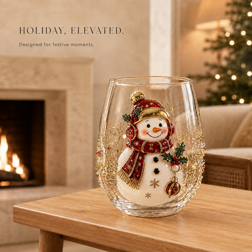 Delovira 3D Christmas Glass Art Cup