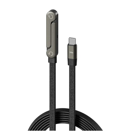Logotide® 240W Super Fast Charging 2-in-1 Charging Cable & Phone Stand -up