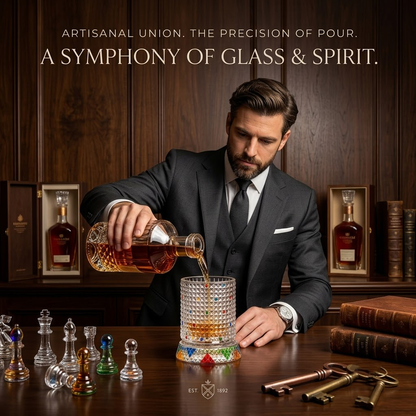 Delovira Spinning Crystal Whiskey Glass